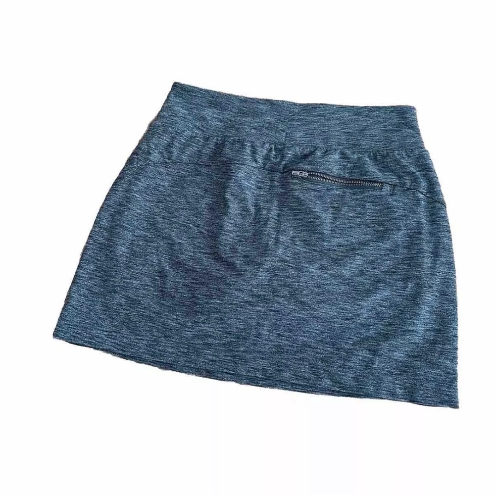 Athleta Skort Skirt Active Wear Golf Tennis Prep Gray W/Black Trim Heather SizeS - Picture 2 of 11